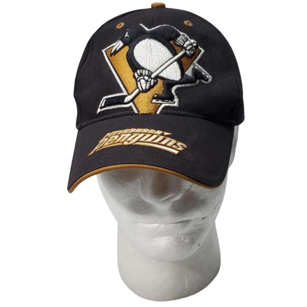 Pittsburgh Penguins NHL Hockey Twins Enterprise Big Logo Strapback Hat Cap